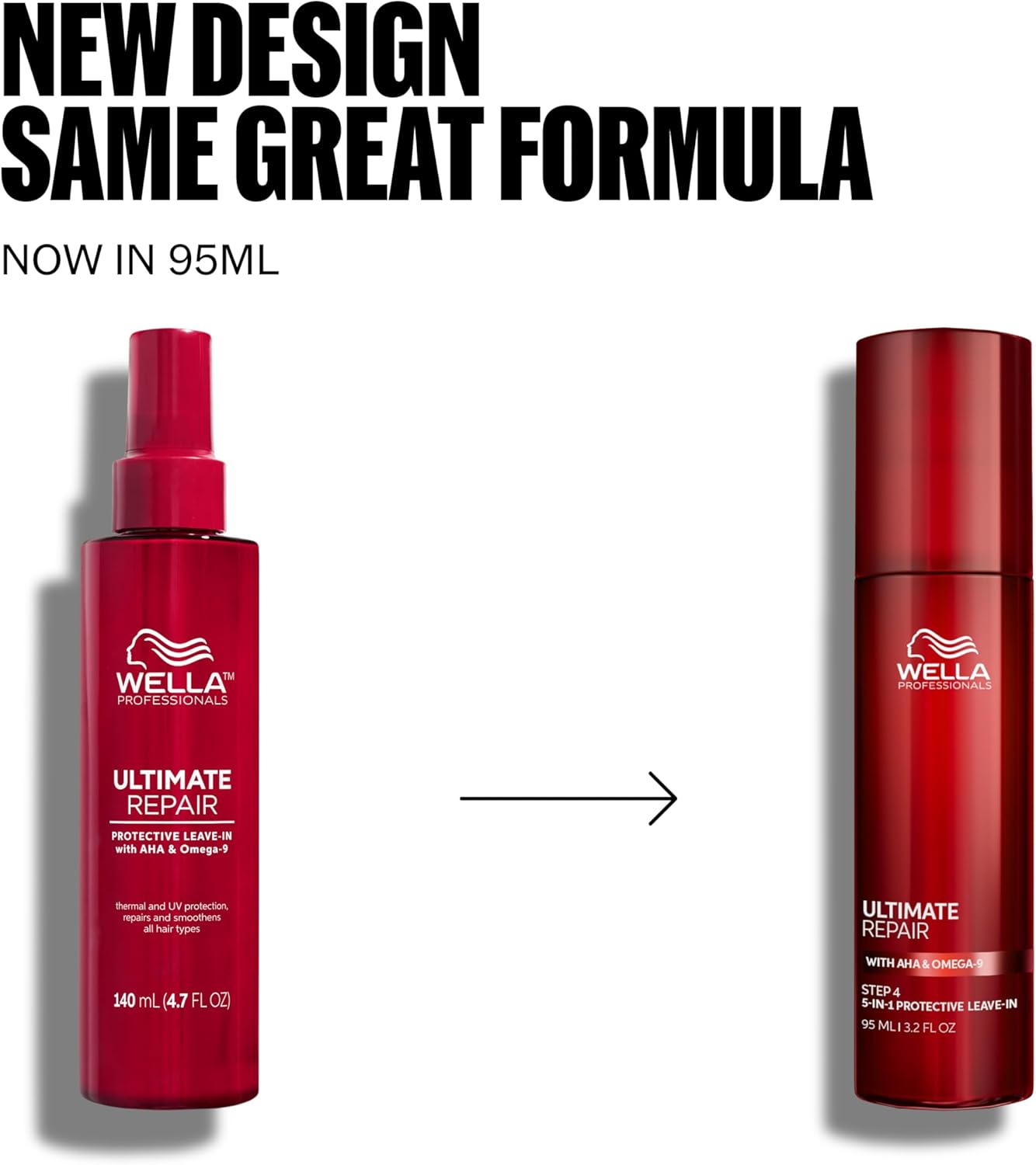 Wella Professionals Ultimate Repair Step 4 leave-in lotion hair treatment bottle 95ml. Old & new packaging