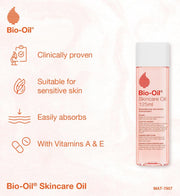 Bio-Oil Skincare Oil, plastic bottle packaging, fragranced formula, 60ml, ingredients information