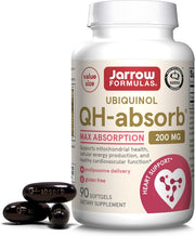 Front Image: Jarrow Formulas Ubiquinol QH-Absorb 200mg softgels bottle 90 count
