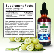 Nature’s Answer Liquid Vitamin B12 supplement facts 60ml bottle