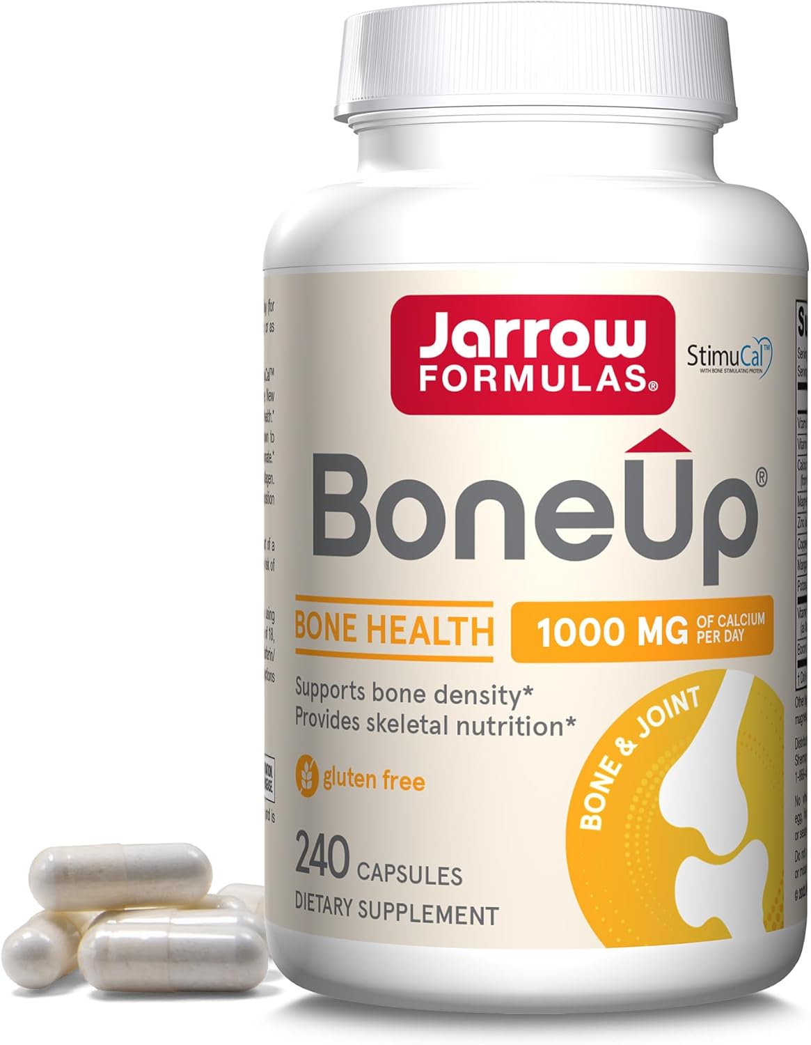 Jarrow Formulas BoneUp 1000 mg Calcio D3 K2 Cápsulas