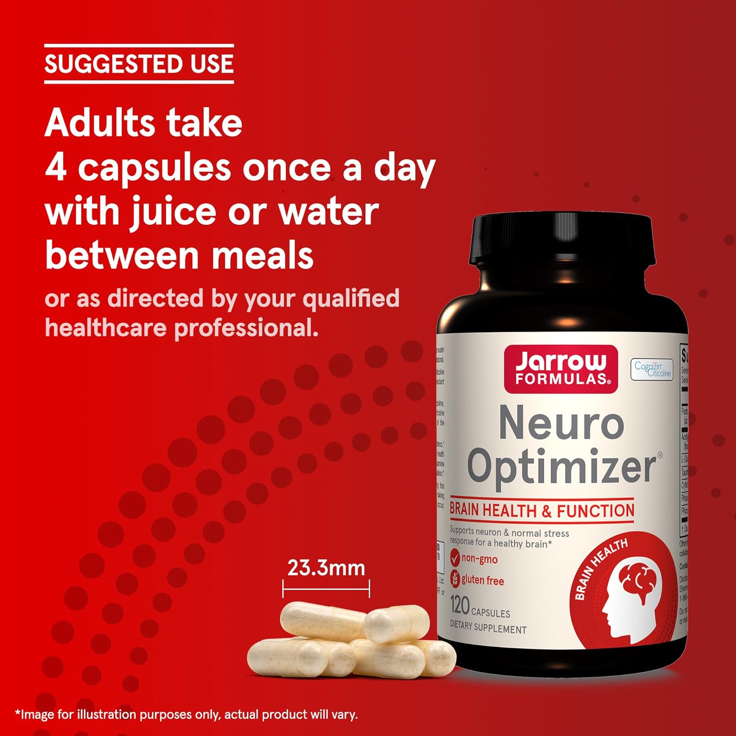 Jarrow Formulas Neuro Optimizer capsules usage instructions 120 count