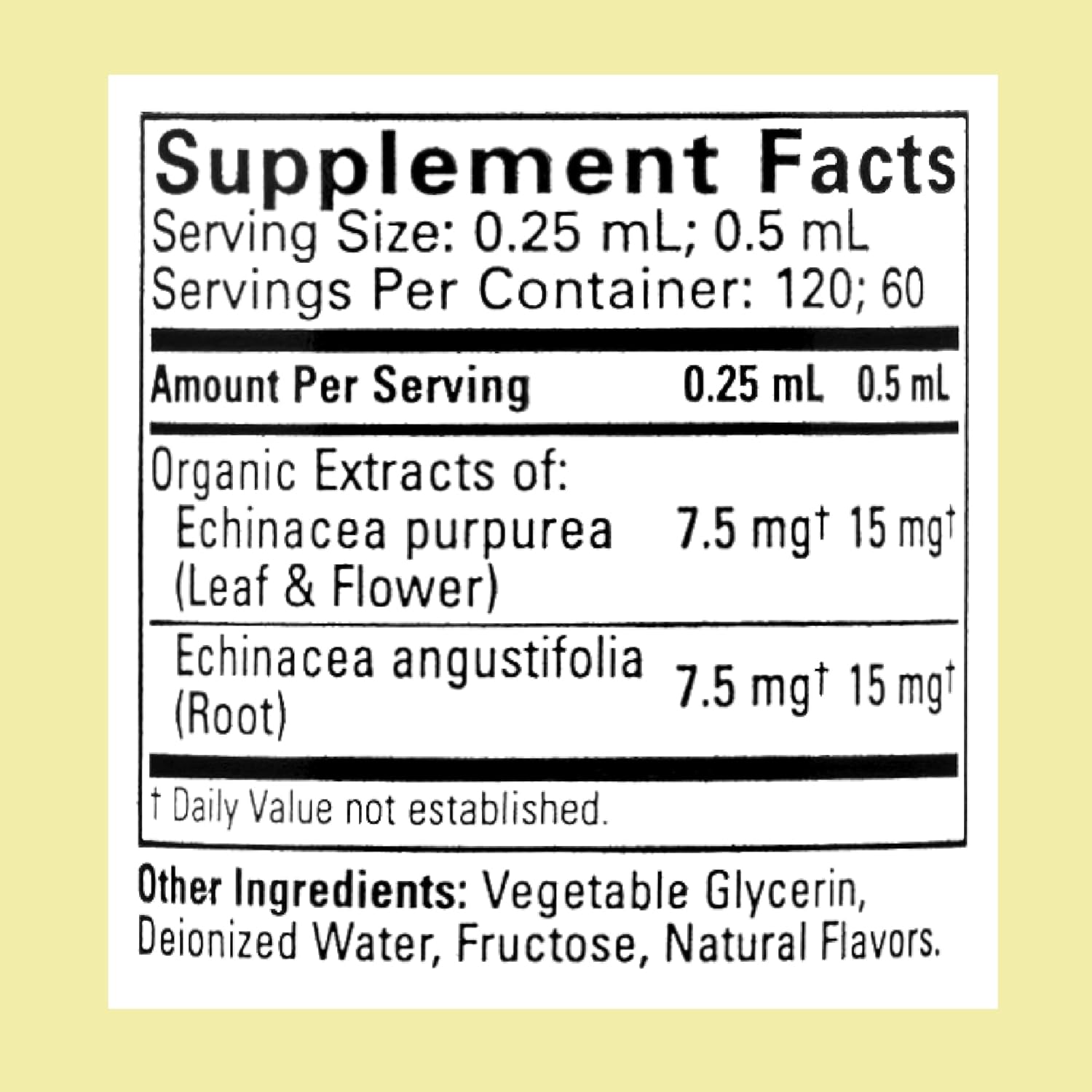 ChildLife Essentials Echinacea drops supplement facts herbal extracts orange 30ml