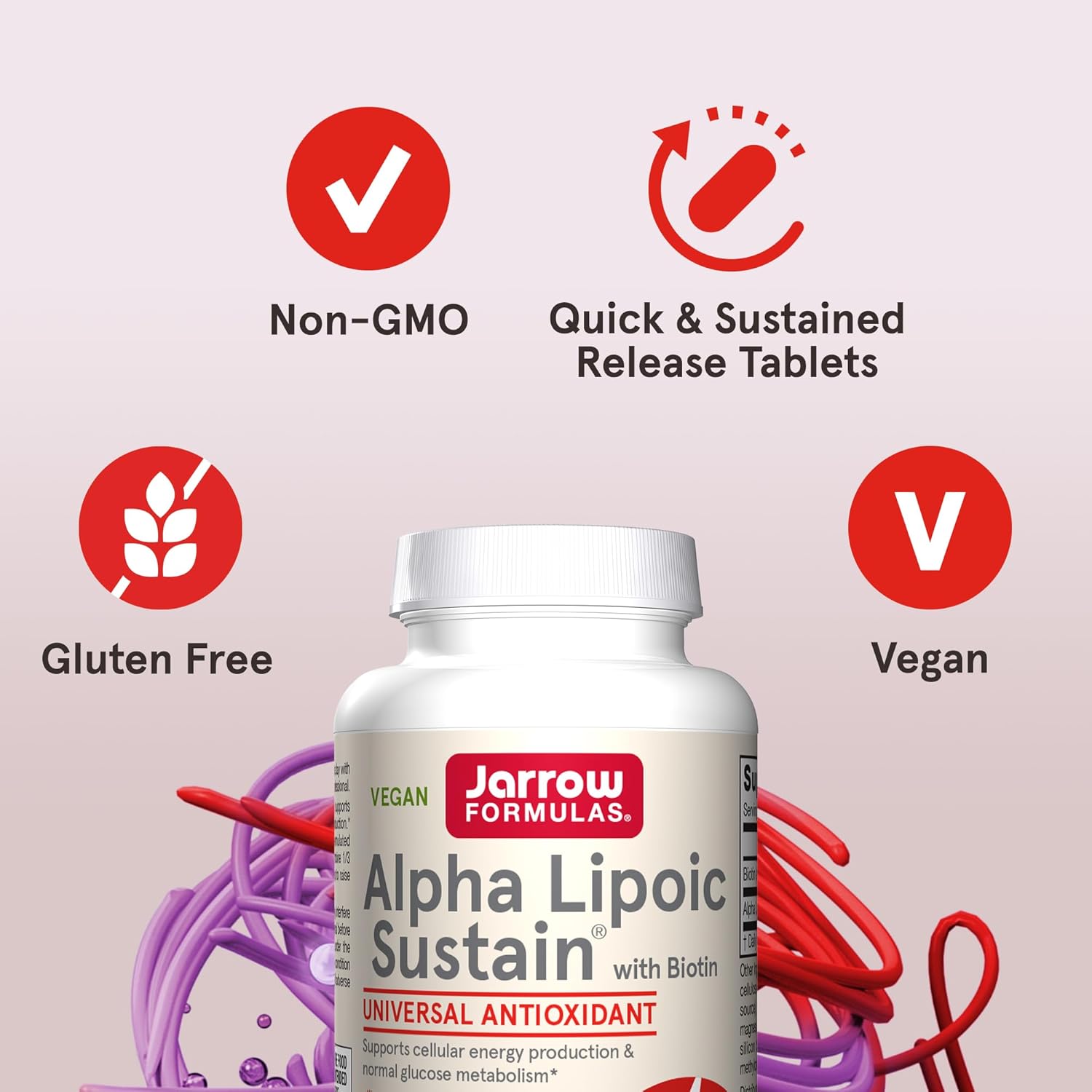 Jarrow Formulas Alpha Lipoic Acid 300mg with Biotin Tablets