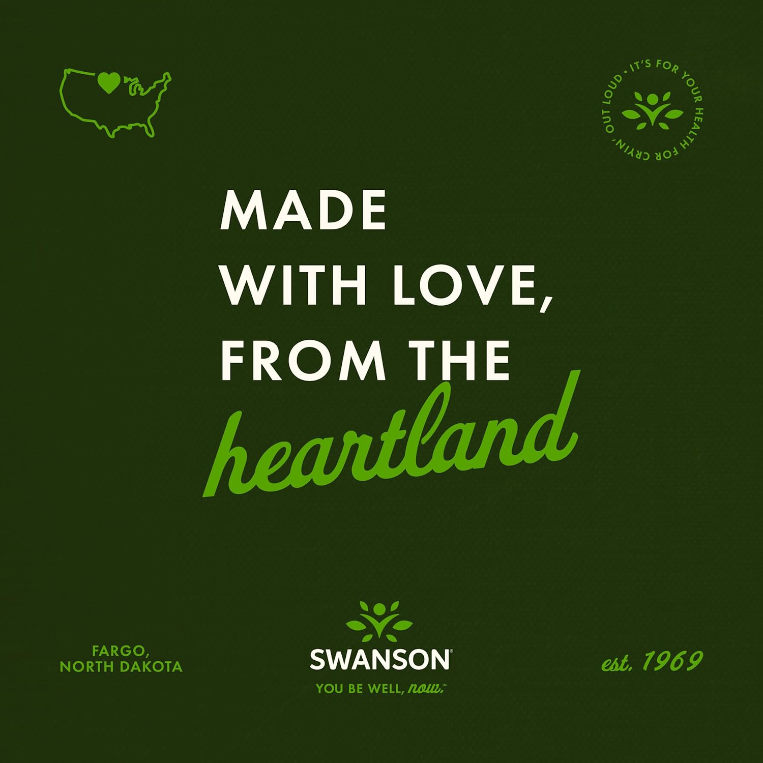 Swanson Collagen Peptides Unflavored 560 g made with love from the heartland Swanson brand infographic