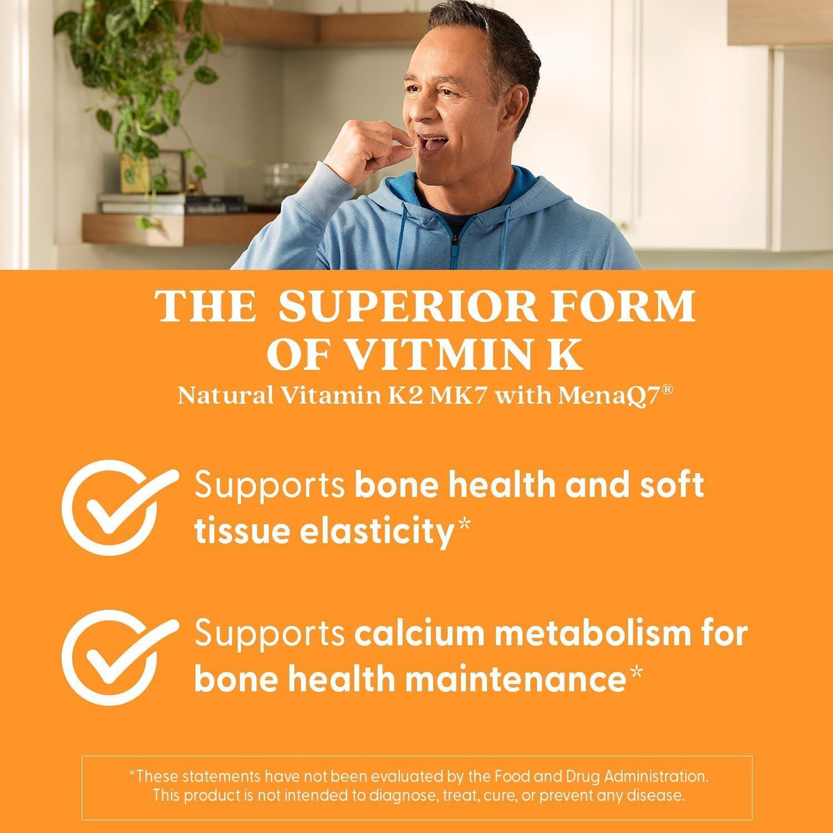 Doctor's Best Vitamina K2 Natural MK-7 con MenaQ7, 100 mcg, 60 Cápsulas Vegetarianas