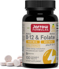 Jarrow Formulas Metil B-12 1000mcg y Folato 400mcg - 100 tabletas