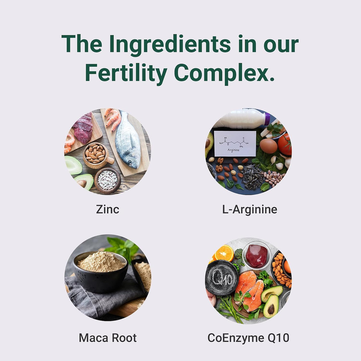 Hey Nutrition Fertility Complex Zinc L-Arginine Maca Root 60 Capsules