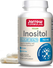 Front Image: Jarrow Formulas Inositol 750mg veggie capsules bottle 100 count