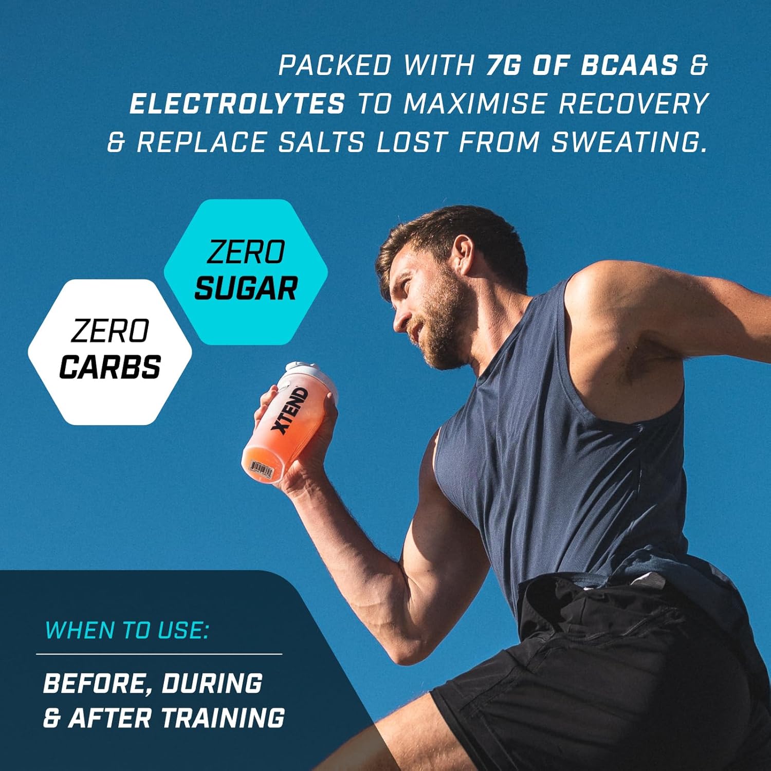 How to Use: XTEND Original BCAA Powder Italian Blood Orange scoop mixing instructions tub powder 456g 30 servings
