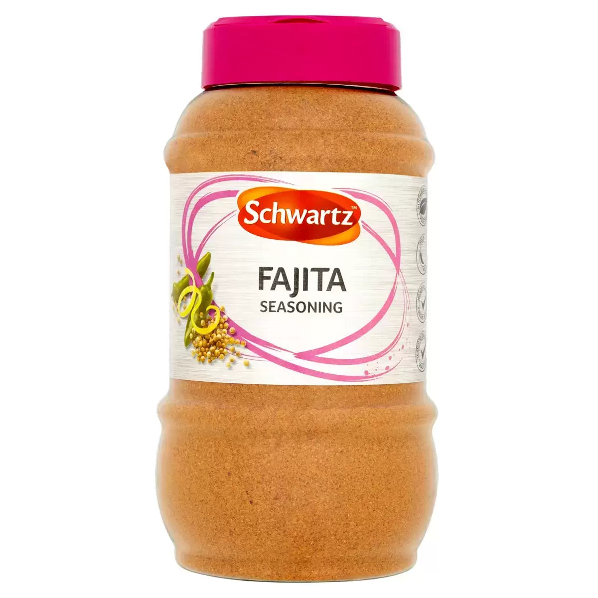 Front image: Schwartz Fajita Seasoning spice blend pack 530g Mexican style seasoning