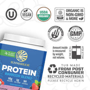 Sunwarrior Organic Plant-Based Protein Powder, Berry