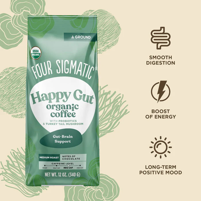 Four Sigmatic Organic Ground Coffee, Medium Roast - 340g