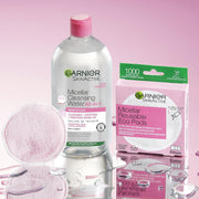 Garnier Micellar Cleansing Water - Makeup Remover & Cleanser, 700ml + eco pads
