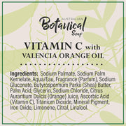 Ingredients and details of Australian Botanical soap bar pack.