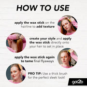 got2b Glued Wax Stick hair styling stick 50g usage instructions and styling guide