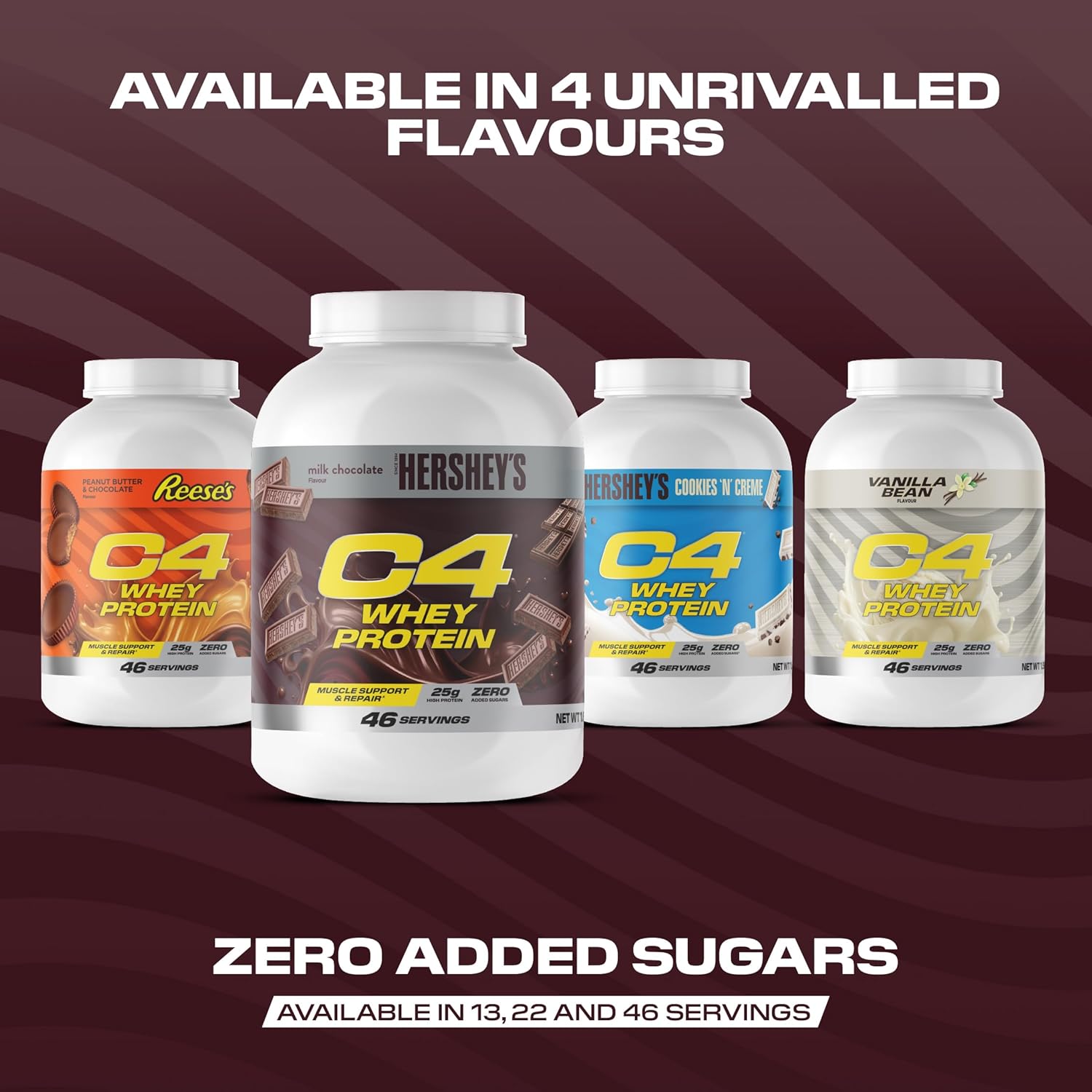 Cellucor C4 Whey Protein Powder Hershey Chocolate - 1.61kg & other variants