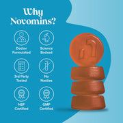 Novomins Vegan Omega 3 6 9 Gummies Orange 60 Count vegan gummies supplement close up