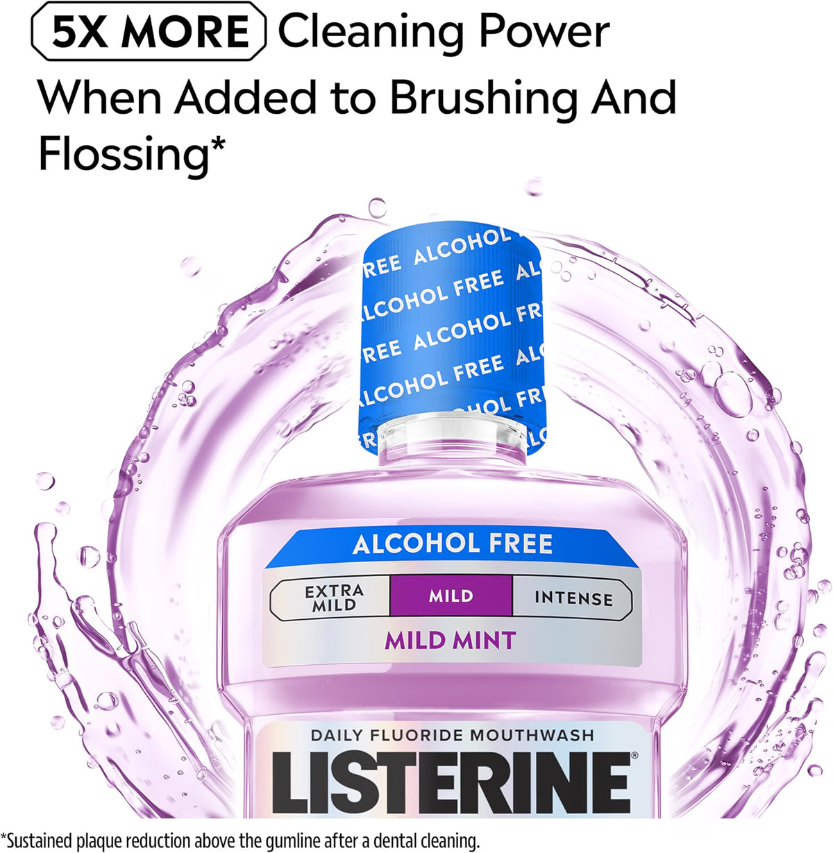 Listerine Total Care Alcohol Free Mild Mint Mouthwash oral rinse bottle 500ml oral care use
