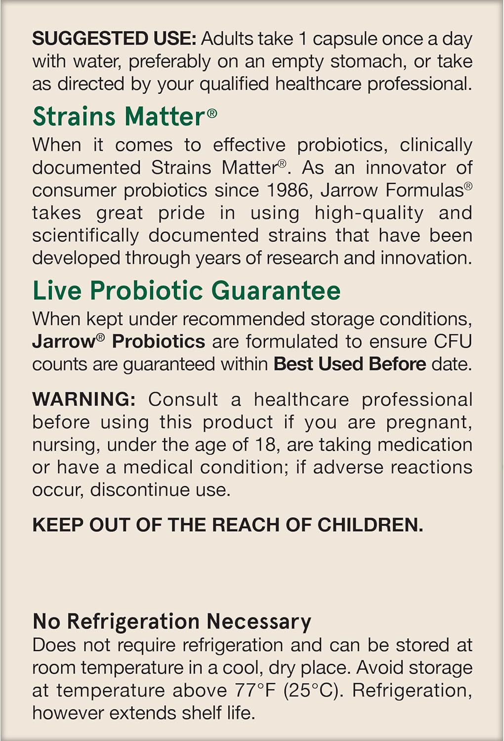 How to Use Image: Jarrow Formulas Jarro-Dophilus Prenatal 6 billion CFU veggie capsules 30 count usage instructions