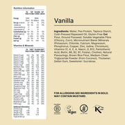Huel Ready-to-Drink Vanilla meal drink nutrition ingredients label bottle 500ml 8 pack