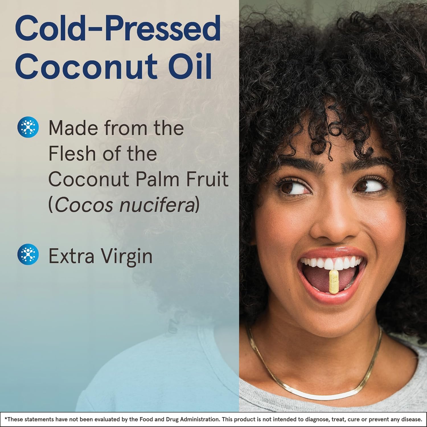 Lifestyle Image: Jarrow Formulas coconut oil 1000mg softgels daily use lifestyle 120 count