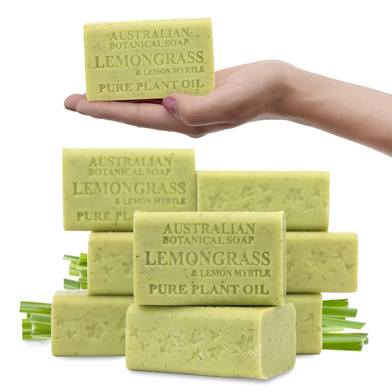Australian Botanical Lemongrass & Lemon Myrtle Soap Bar - Pack of 8