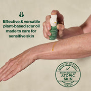 How to Use: Balmonds Scar and Stretch Mark Oil 50ml applying oil to skin from bottle