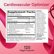 Supplement Facts Image: Jarrow Formulas cardiovascular optimizer supplement facts and ingredients 120 count