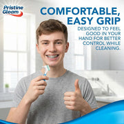 Pristine Gleam Denture Cleaning Brush packaging showing product information