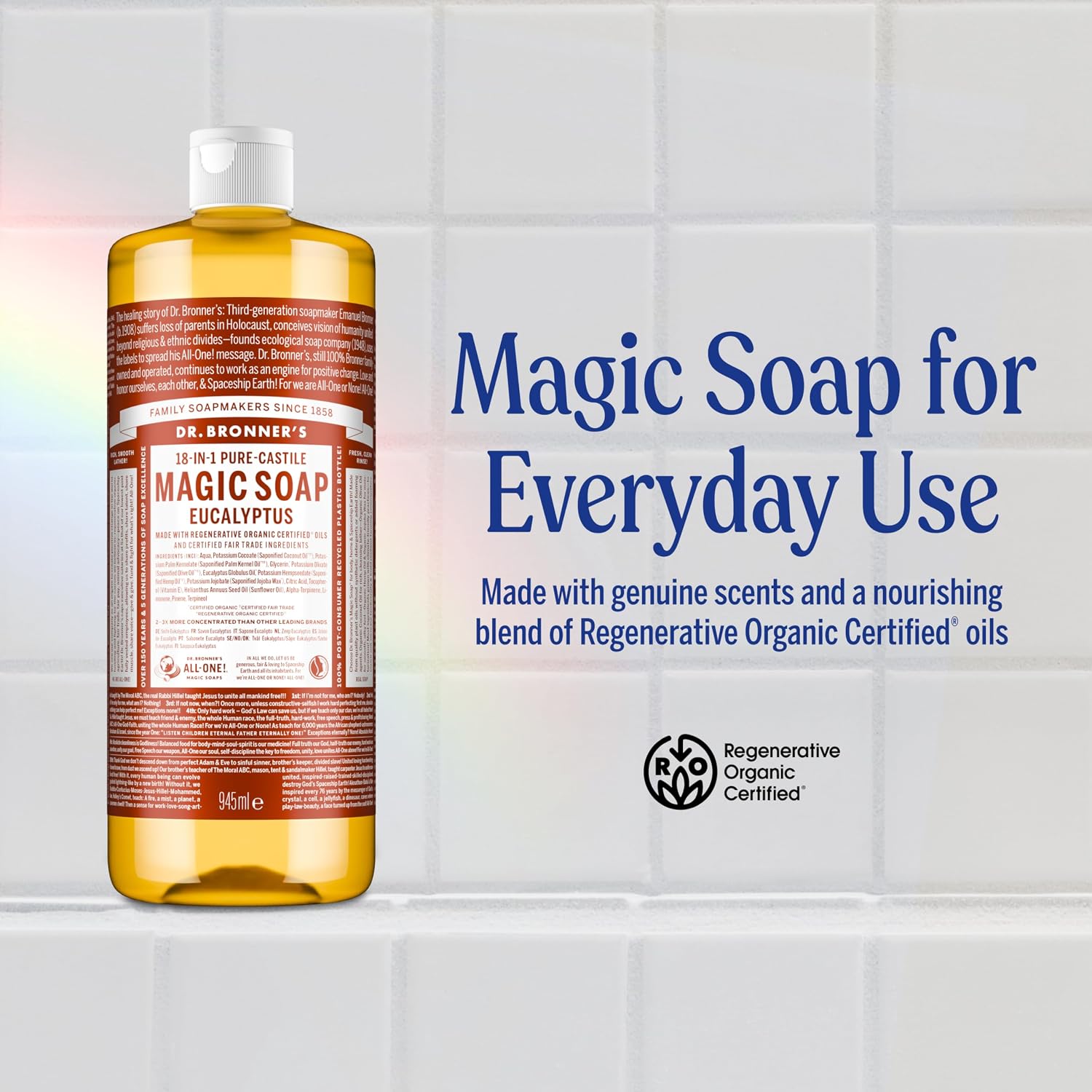 Dr. Bronner's Eucalyptus 18-in-1 Pure-Castile Liquid Soap 945ml