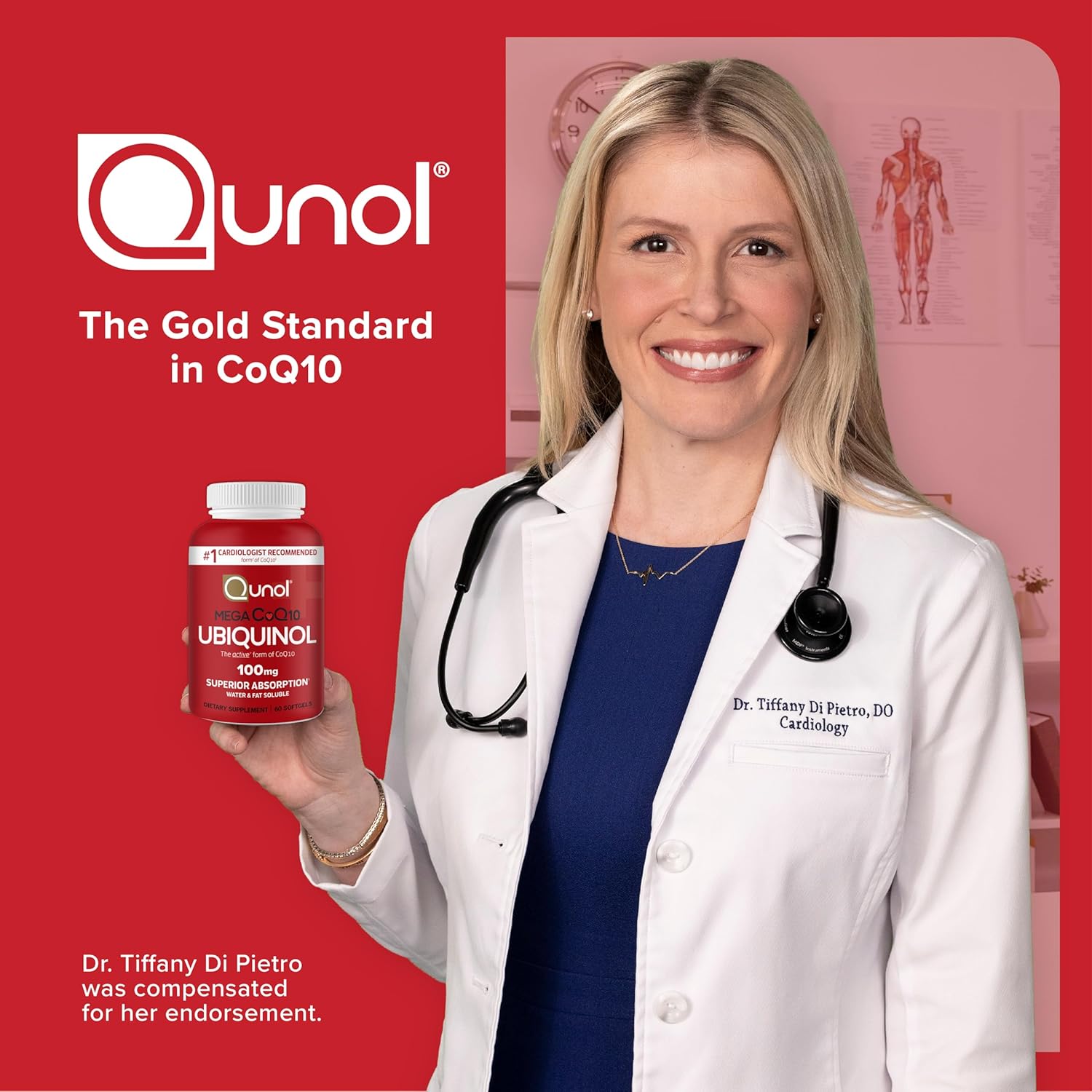 Qunol Mega Ubiquinol CoQ10 100mg Softgels