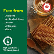 Organika Canadian Bee Propolis Alcohol-Free Throat Spray 2 x 30ml bottles showing product information