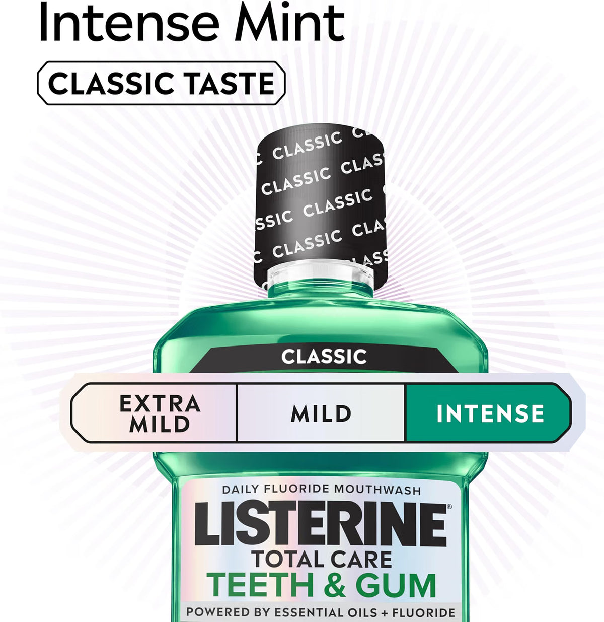 Listerine Total Care Teeth & Gum Intense Mint Mouthwash oral rinse bottle 500ml oral care use