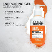 L'Oréal Men Expert Hydra Energetic Gel Cleanser, pump bottle packaging, fragrance not specified, 260ml, ingredients information