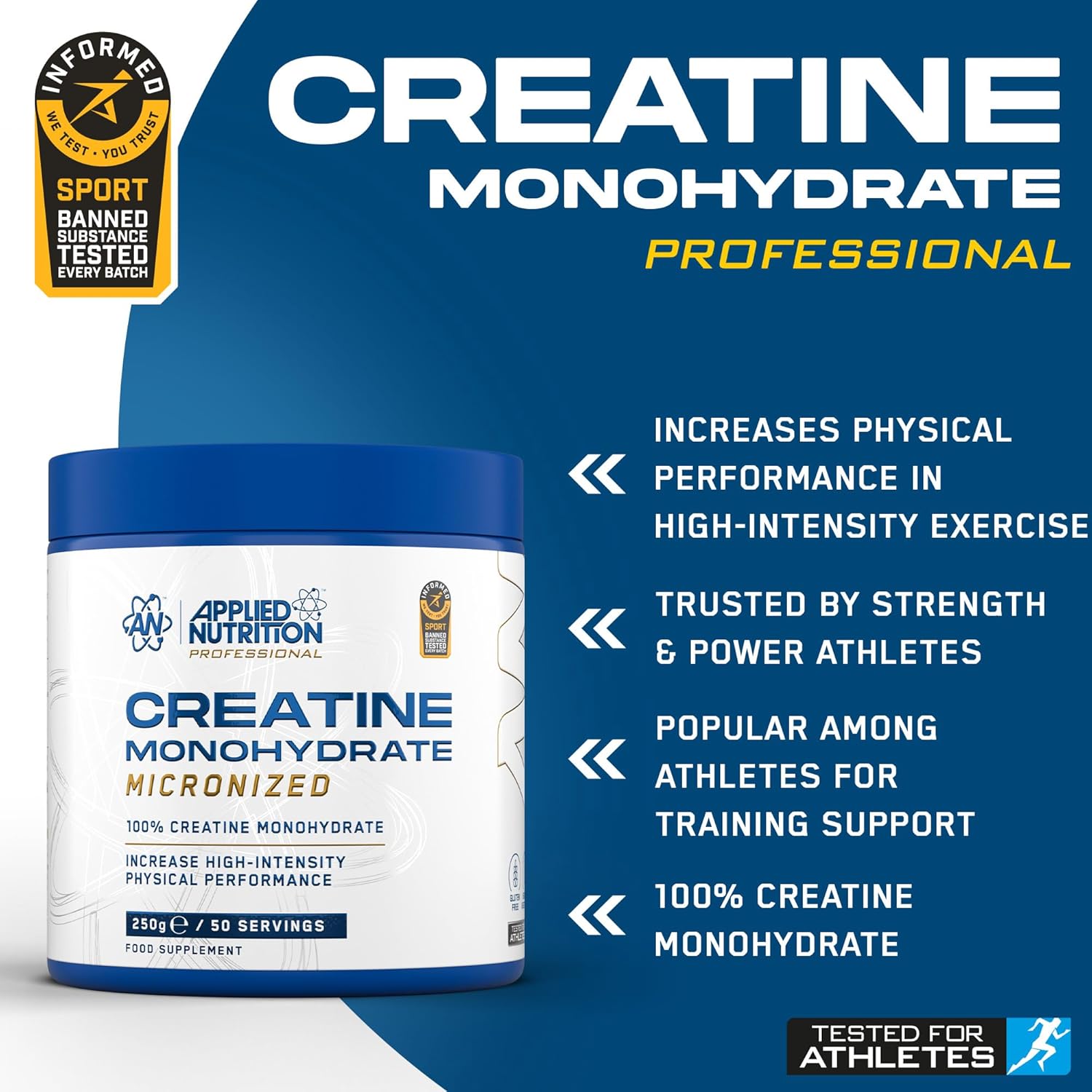 Applied Nutrition Creatine Monohydrate Micronized Powder 250g