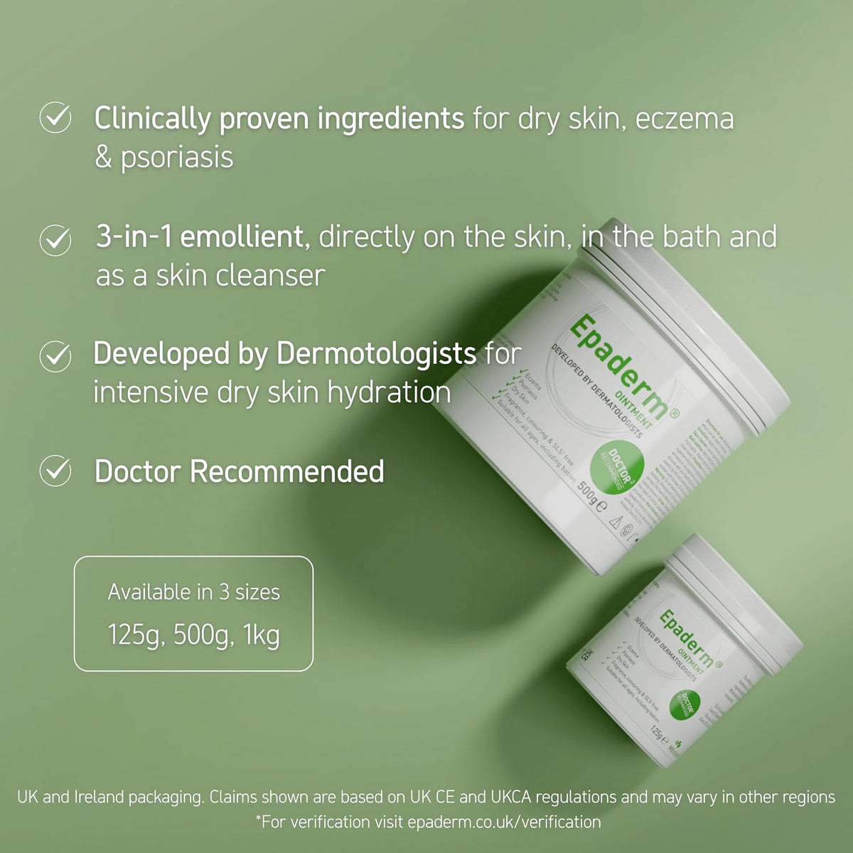 Epaderm Emollient Ointment fragrance-free 500g tub product information