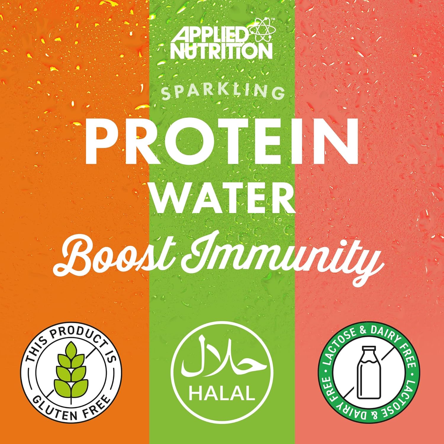 Applied Nutrition Sparkling Protein Water Tropical Burst chilled ready to drink 330ml