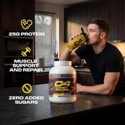 Lifestyle Image: Cellucor C4 whey protein shake chocolate routine 1.61kg