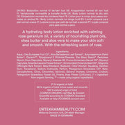 Urtekram Moisturizing Rose Body Lotion 245ml bottle ingredients