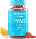 Novomins Gomitas para Cabello, Piel y Uñas Naranja - 60 Unidades
