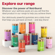 Nutriburst Hair Skin & Nails Gummies - Biotin, Zinc, Vitamin E variants.