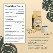Four Sigmatic half caf coffee ingredients and product details 283g