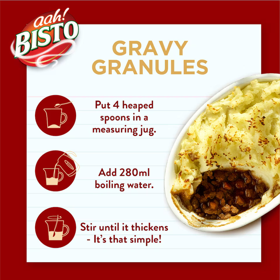 Bisto Original Gravy Granules preparation instructions 450g