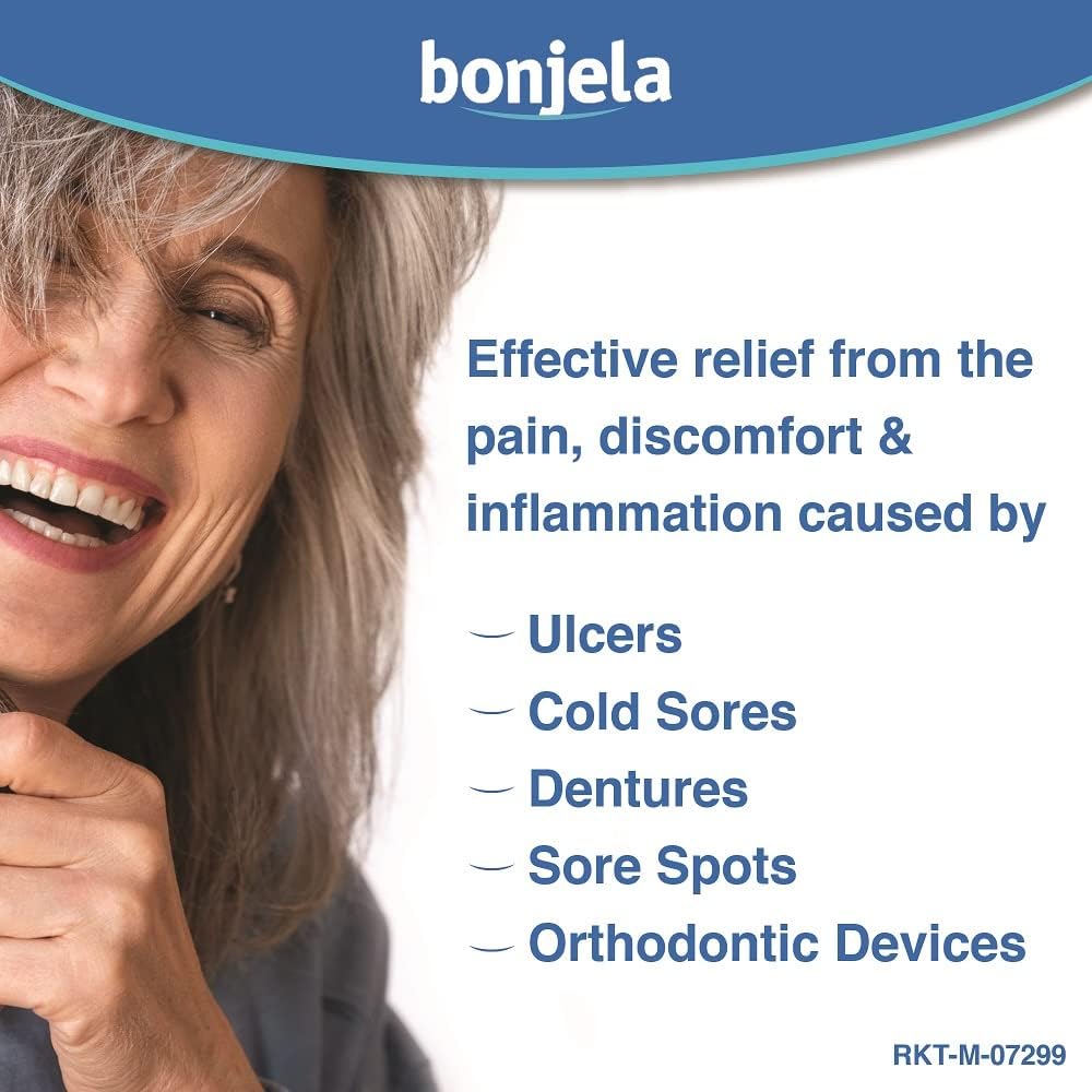 Bonjela Oral Gel, oral gel tube packaging, aniseed flavour, 15g, directions for use