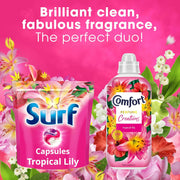 Surf Tropical Lily 3 in 1 Laundry Capsules for everyday laundry detergent capsules 60 washes