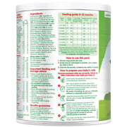 Supplement facts & ingredients image: Cow and Gate First Infant Milk 700g nutrition and ingredient label