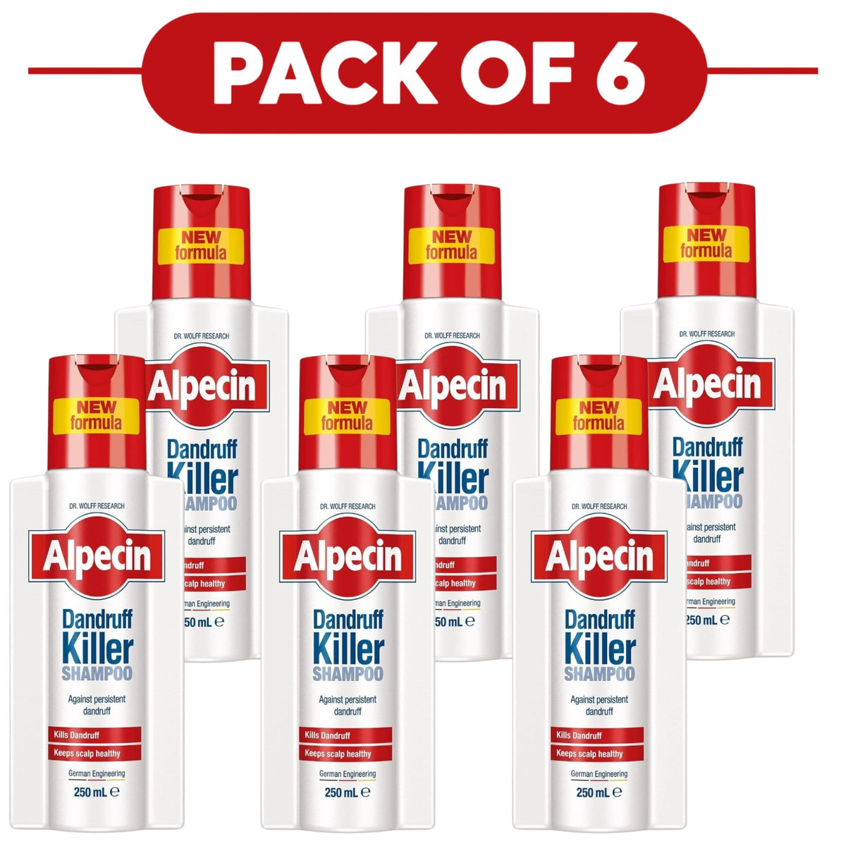 Alpecin Dandruff Killer Shampoo 250ml Pack of 6