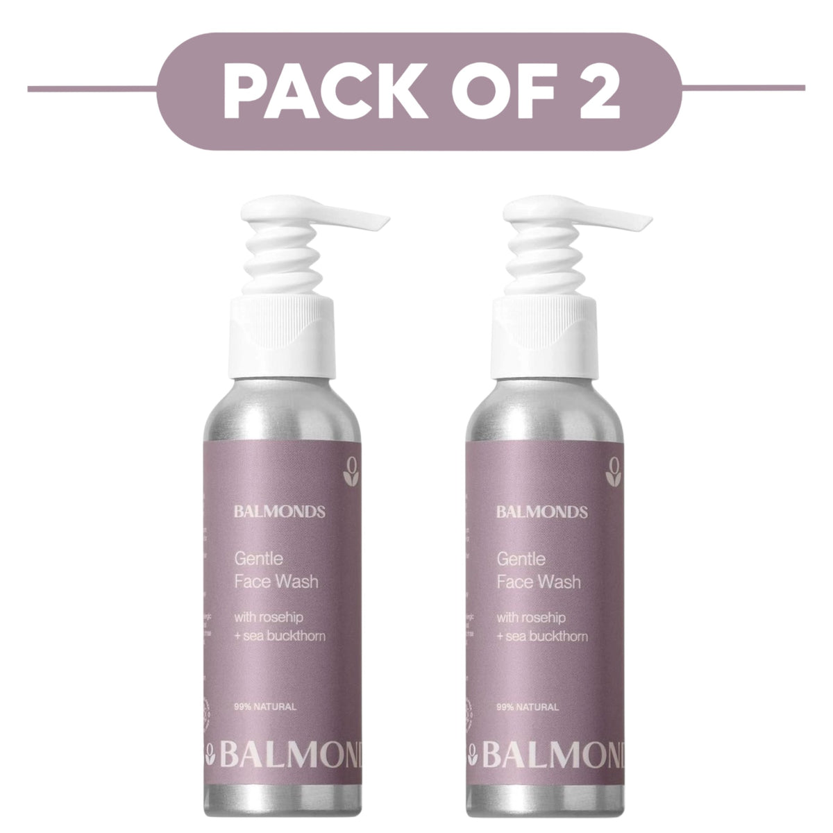 Balmonds Gentle Face Wash Natural Cleanser 125ml Pack of 