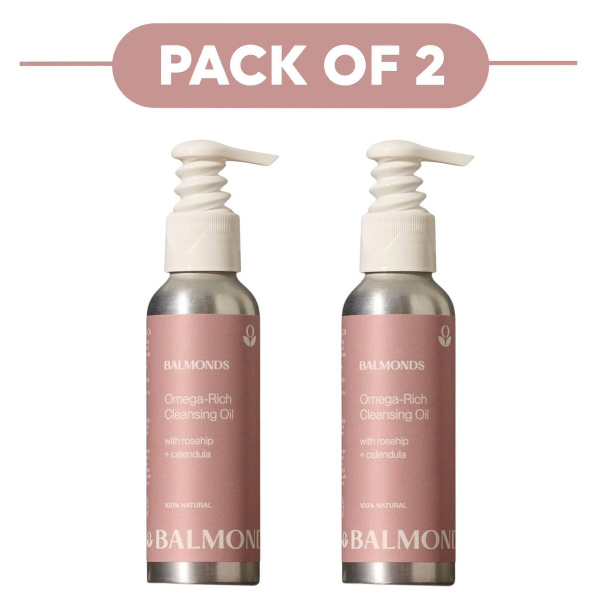 Balmonds Omega-Rich Cleansing Oil Natural Face Cleanser 125ml Pack of 2
